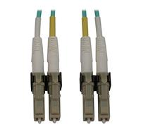 Tripp Lite Cavo in fibra commutabile, 400G Duplex multimodale 50/125 OM3 (LC Duplex-PC/LC Duplex-PC), rivestimento LSZH rotondo, Aqua, 2 metri, garanzia limitata a vita del produttore (N820X-02M)