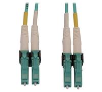Tripp Lite Cavo in fibra commutabile, 400G Duplex multimodale 50/125 OM4 (LC Duplex-PC/LC Duplex-PC), rivestimento LSZH rotondo, Aqua, 1 metro, garanzia limitata a vita del produttore (N820X-01M-OM4)