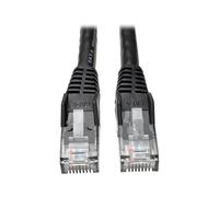 Tripp Lite Cavo patch Cat6 Gigabit Ethernet antigroviglio 24 AWG 550MHz Premium UTP, nero, RJ45 M/M 35' (N201-035-BK)