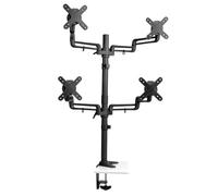 Tripp Lite DDR1327SQFC Quad Full Motion Flex - Morsetto da scrivania per monitor fino a 13-27", colore: Nero