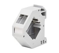 Tripp Lite Jack Keystone a scatto su guida DIN, modulo di recinzione di montaggio in plastica coperchio sinistro e molla di contatto di messa a terra, si attacca a guida DIN da 35 mm, conforme TAA,