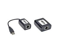Tripp Lite Kit prolunga per cavo Ethernet Cat5/Cat6 a 1 porta USB 2.0, adattatori internazionali per Nord America, Regno Unito, UE e Australia, 50 metri (B203-101-PNPINT)