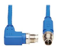 Tripp Lite Cavo Ethernet NM12-603-10M-BL M12 X‑Code Cat6 IP68 PoE M/M angolo retto 10 m blu