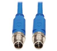 Tripp Lite M12 X-Code Cat6 1G UTP CMR-LP Cavo Ethernet (M/M), IP68, PoE, Blu, 10 m (NM12-601-10M-BL)