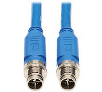 Tripp Lite M12 X-Code Cat6a 10G F/UTP CMR-LP - Cavo Ethernet schermato (M/M), IP68, PoE, blu, 5 m (NM12-6A1-05M-BL)