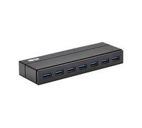 Tripp Lite Mini hub USB-A a 7 porte - USB 3.2 Gen 1, fino a 5 gigabit al secondo, plug-and-play senza bisogno di software, adattatori internazionali per Regno Unito, UE e Australia - 1 anno di