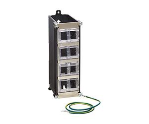 Tripp Lite Modulo di montaggio Keystone a 8 porte con guida DIN Snap-in con messa a terra, si collega alla guida DIN standard da 35 mm (mm) senza attrezzi, conforme al TAA, garanzia del produttore