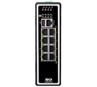 Tripp Lite Switch industriale Gigabit Ethernet PoE+ gestito Layer 2 a 8 porte, porte RJ45 da 10/100/1000 Mbps, montaggio DIN, alimentazione 30 W su Ethernet+, intervallo di temperatura da -40° a