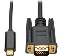 Tripp Lite U444-003-V cavo adattatore da USB-C (Type-C) a VGA, USB 3.1 Gen 1, compatibile con Thunderbolt 3, 1920 x 1200 (1080p), M/M, 0,91 m