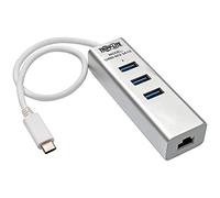 Tripp Lite U460-003-3A1G - Adattatore portatile USB-C (Type-C) con 3 porte USB-A e porta Gigabit Ethernet, compatibile con USB 3.1 Gen 1, Thunderbolt 3