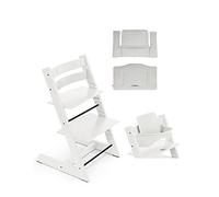 Tripp Trapp Bundle - Seggiolone con accessorio Baby Set e cuscino classico Nordic Grey - colore: Bianco
