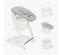 STOKKE® Tripp Trapp® Sedia - Faggio bianco incl. Newborn Set™ Grigio e Baby Set V2 bianco