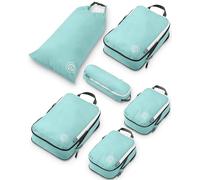 TRIPPED Travel Gear Cubi per imballaggio a compressione, da viaggio, bagaglio e zaino organizer, cubi per vestiti, 6 Piece