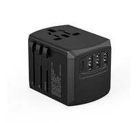 ADATTATORE XOOPAR TRIPPERADPTBLK - da viaggio universale, 3 USB e 1 USB-C