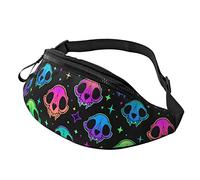 Trippy Animal Skulls Borsa a tracolla Runner Piccolo Corsa Sportivo Sottile Alla moda Per Jogging Escursionismo Donna