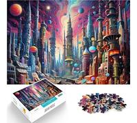 Trippy City - Metropoli surreale Puzzle da 1000 pezzi per adolescenti Gioco di famiglia antistress sfida difficile Collezione di artisti, Belle arti 38x26cm