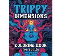 Trippy Dimensions: Coloring Book for Adults Featuring Psychedelic Art, Groovy Patterns, Magic Mushrooms, Stoner Life, Surreal Buildings - Coloring Pages for Relaxation, Mindfulness & Stress Relief