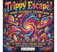 Trippy Escape! Cosmic Psychedelic Coloring Book: 50 Trippy Space-Inspired Designs for Stress Relief and Relaxation