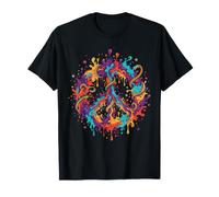 Trippy Festival Hippie Tie Dye Segno della Pace Maglietta