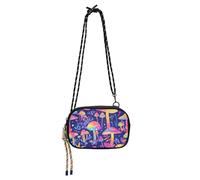 Trippy Funghi Rainbow Borsa da viaggio da donna alla moda borsa a tracolla tascabile con tracolla regolabile, Colore 01, 1 Size