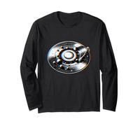 Trippy Galaxy Disco Vinile Illusione Ottica Rave EDM Cosmic Maglia a Manica