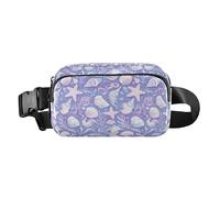 Trippy Mushrooms - Marsupio a tracolla per donne, uomini e adolescenti, con motivo a funghi, per viaggi, palestra, lavoro, Conchiglie Ocean Waves Spiaggia Stella Mar, 1 Size
