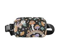 Trippy Mushrooms - Marsupio da donna, uomo, adolescente, con cinghia regolabile, per allenamento, corsa, escursionismo, Trippy Funghi Arcobaleno, 1 Size