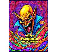 Trippy Psychedelic Halloween: Psychedelic Coloring Book for Adults Featuring Halloween Images for Relaxation and Mindfulness