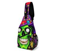 Trippy Space Weed Alien Art Uomo Donna Borsa Monospalla Multitasche Borsas A Spalla Casual Sling Bag Per Lavoro Trekking Outdoor