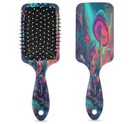 Trippy - Spazzola per capelli con funghi magici psichedelici e mistici, spazzola per capelli bagnata e asciutta con cuscino d'aria, spazzola districante in plastica, per bambini e adulti, regalo per