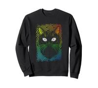 Trippy Weirdcore Cat gothic punk grunge dreamcore aesthetic Felpa