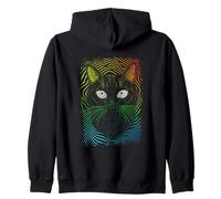 Trippy Weirdcore Cat gothic punk grunge dreamcore aesthetic Felpa con Cappuccio