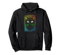 Trippy Weirdcore Cat gothic punk grunge dreamcore aesthetic Felpa con Cappuccio
