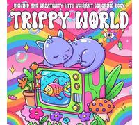 Trippy World Coloring Book: Psychedelic Fantasy Coloring Pages with Kawaii Creatures, Dreamy Landscapes, Whimsical Mushrooms for Teens and Adults to Reduce Stress