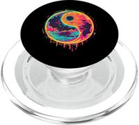 Trippy Yin Yang Vaporwave Psichedelico Rave Art PopSockets PopGrip per MagSafe