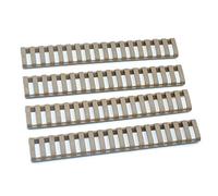 Trirock 4-pack Tan/FDE Heat Resistant Rifle Handguard Protector Rubber Ladder Rail Cover Fits Weaver Picatinny rail