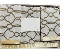 Tris 3 Centrini Eleganti Tinta Unita con Fascia Decorativa Prodotto Italiano