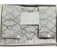 Tris 3 Centrini Eleganti Tinta Unita con Fascia Decorativa Prodotto Italiano