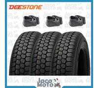 Tris 3 Copertoni Gomme Pneumatici + Camera DEESTONE 125-12 R APE CAR TM 703 8PR