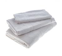 Tris Asciugamani Caleffi bianco bagno telo doccia viso ospite spugna puro cotone