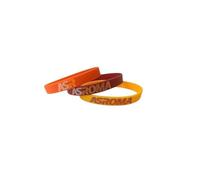 Tris bracciali compatibili con Roma silicone adulto Rosso UNICA