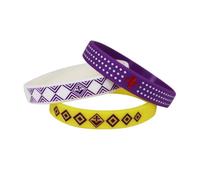 Tris bracciali in silicone compatibile con Fiorentina Viola UNICA