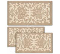 TRIS CAMERA DA LETTO SCENDILETTO 3 TAPPETI CINIGLIA SHABBY BAROCCO TORTORA