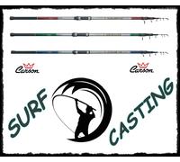 TRIS CANNE POTENTI DA SURFCASTING PESCA FONDO MARE TELESCOPICA BEACH LEDGERING