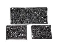 Tris Centri Runner Decorativi Renato Balestra Paillettes Smeralda Argento Nero-Nero