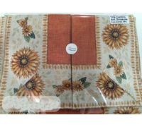 Tris centrini 3 Pezzi 2 comodino 1 comò fantasia girasole gobellin home decor