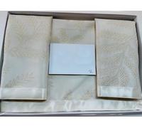 Tris centrini 3 pezzi panna grigio Elegante lavorazione artigianale Made n Italy