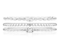 Tris di Anelli Donna MORELLATO 1930 SAHA140 Argento 925% Swarovski 3 Misure