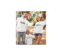 Tris di Felpe Famiglia King/Queen/Princess o Prince