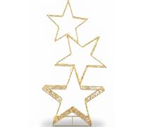 Tris di Stelle Luminose 350 LED Bianco caldo 8 Giochi Luce Interno ed Esterno
